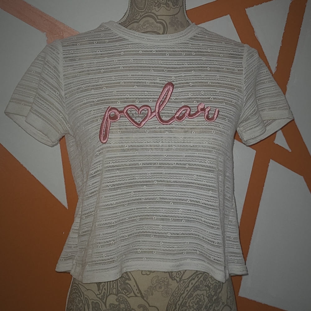 ESP SHEER BLOUSE WITH BACK BOW AND SLIP/CROP TOP